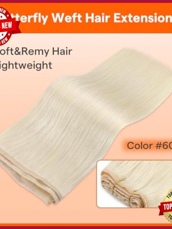 18 Inch Remy Human Hair Extensions 100g Butterfly Weft Glueless